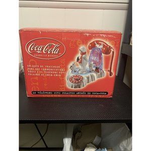 Vintage Coca Cola Animated Polar Bear Ice Skating Telephone